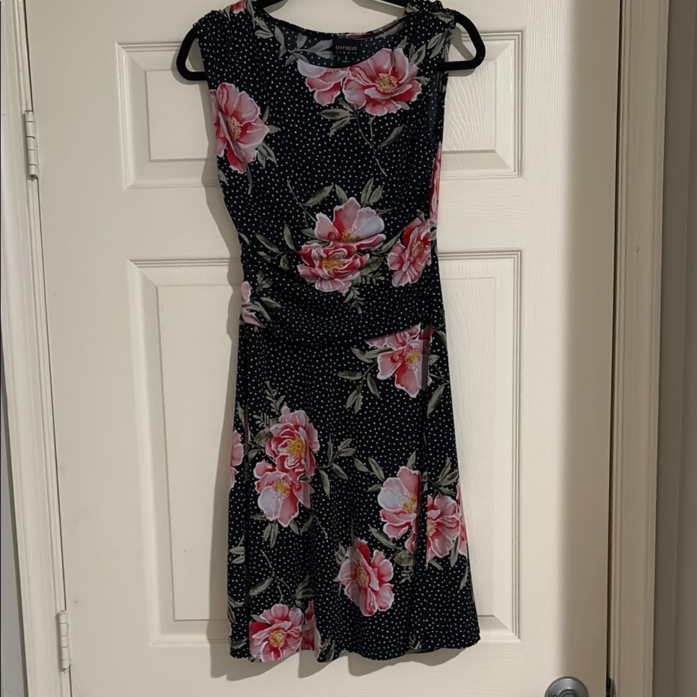 Enfocus Studio Pink Ruched Midi Sundress for Wedding Guest